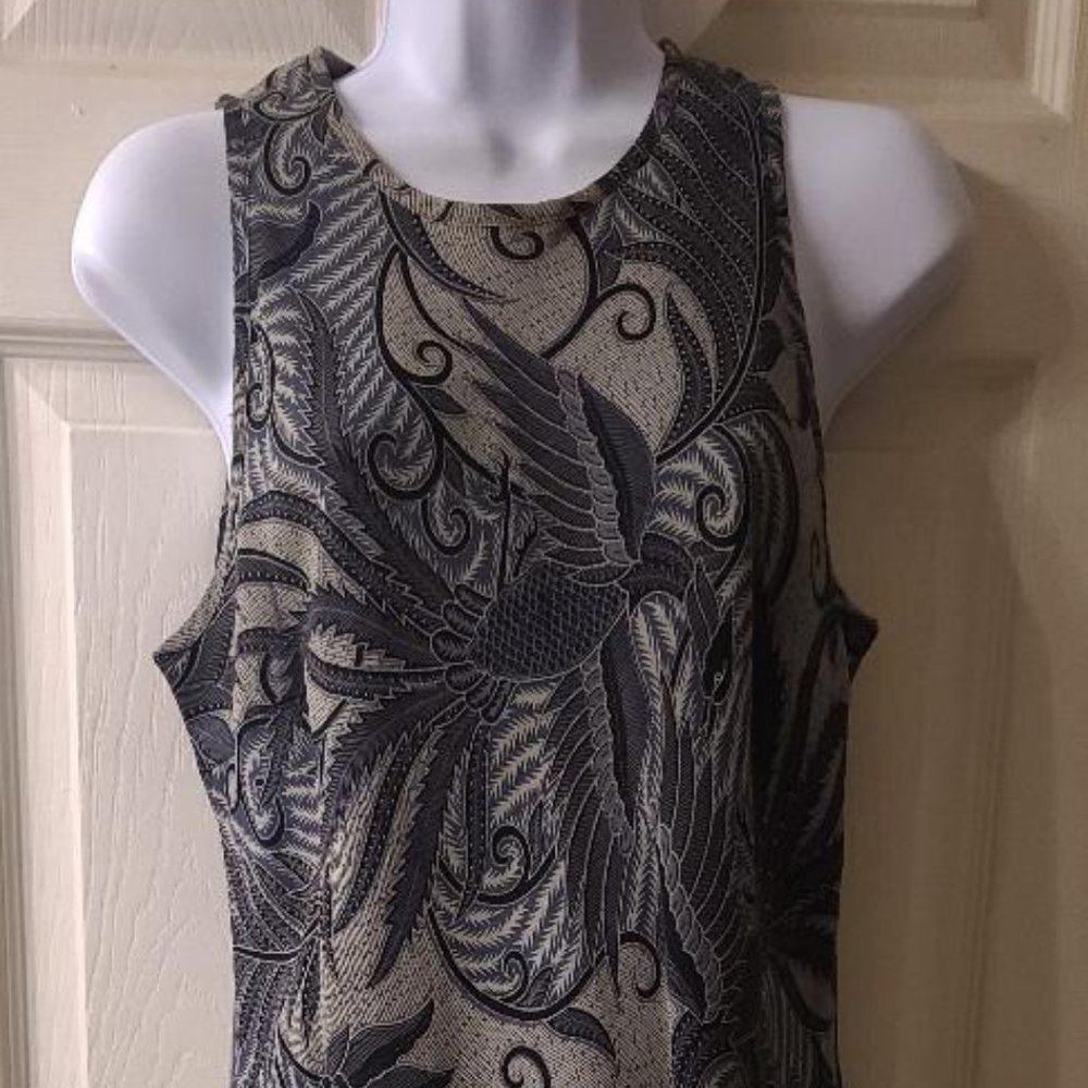 Ann Taylor,  (Top - Size 8) (Skirt - Size 2P), Floral Navy